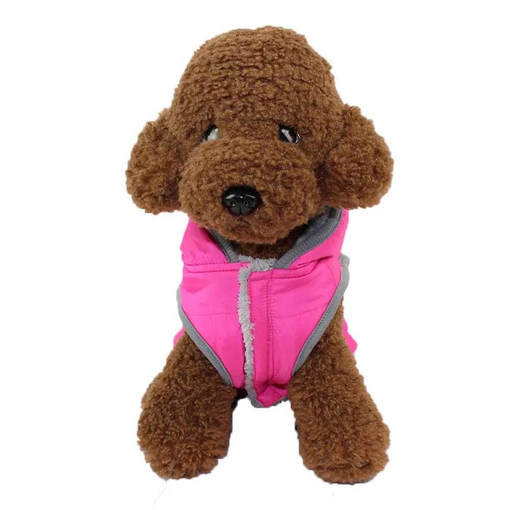 Бургундия Transer Ropa Perro, зимняя теплая одежда для собак, кошек, щенков, костюм из полиэстера, куртка, пальто, Manteau Chien 18 Dec18 - Цвет: Бургундия