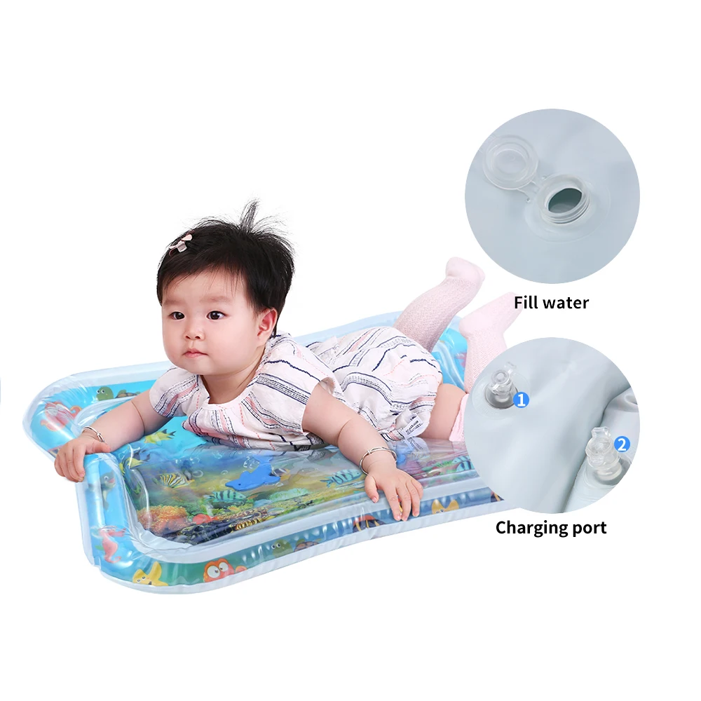 Надувной детский водный коврик помогает ребенку во время живота познавательные