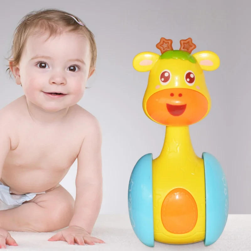 

Tumbler Doll Baby Rattles Toys Sweet Bell Music Roly-poly Learning Education Toys Gifts Baby Bell Baby Toy