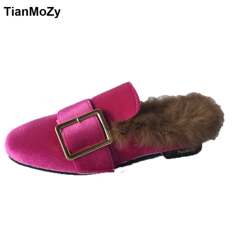 Весенне-осенняя женская обувь на плоской подошве с металлической пряжкой