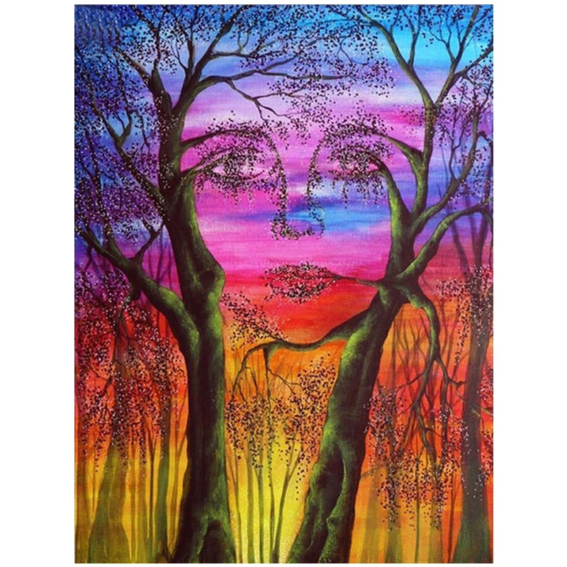 Алмазная вышивка пейзаж абстрактная леди лицо 5D сделай сам алмазная живопись