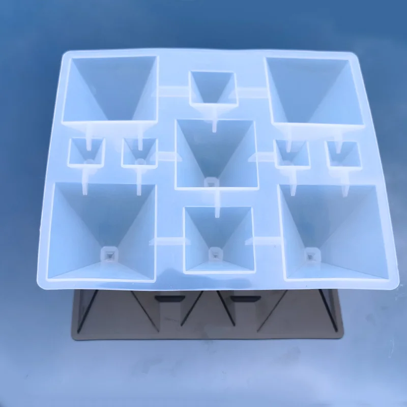 Resin Jewelry Liquid Silicone Mold Big Pyramid Shape DIY Mold Resin Molds Making Finding Accessories
