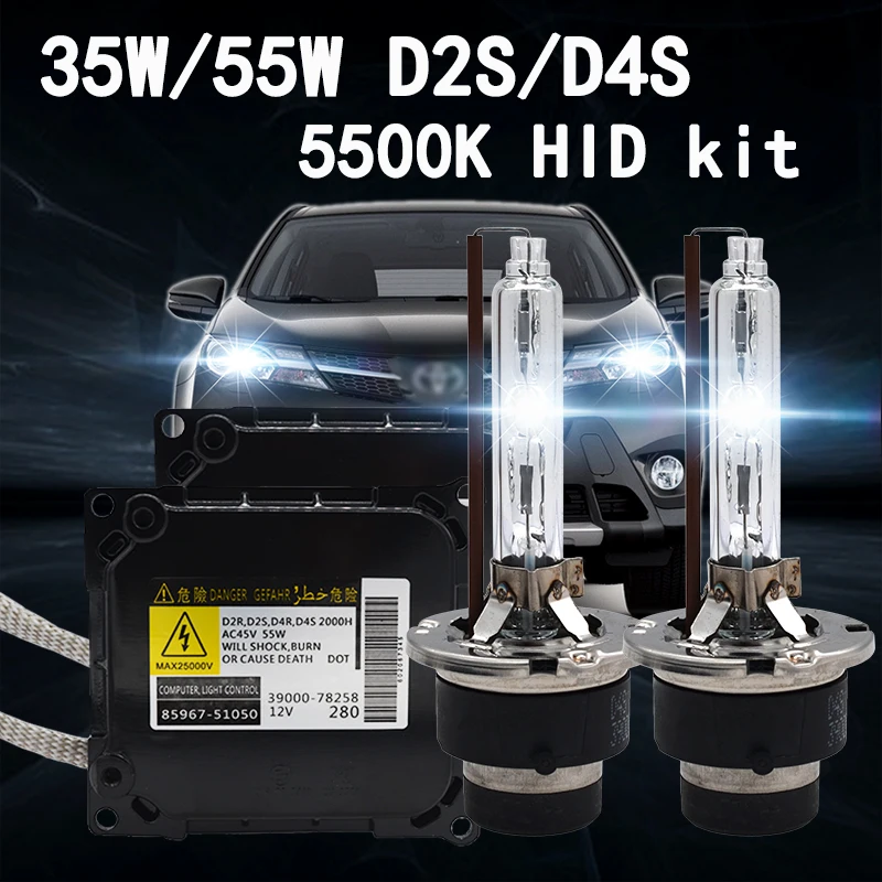 2020 SKYJOYCE D2S D4S HID Kit 35W 55W 5500K быстрая яркая лампа Оригинал балласт 85967 51050 Kit|Передние
