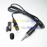 4pcs free shipping male screw thread lock 3 5 mm black color clip worn microphone for wireless microphone