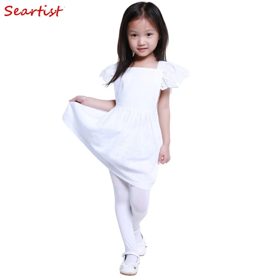 

Seartist 2022 New Girls Dress White Summer Ruffle Sleeve Princess Dresses Bebes Vestidos Casual Dress Baby Girls Clothes 30