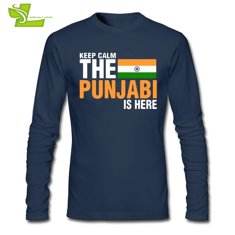 Keep Calm Fear The Punjabi Is Here Футболка Мужская Новое поступление футболка нормальная