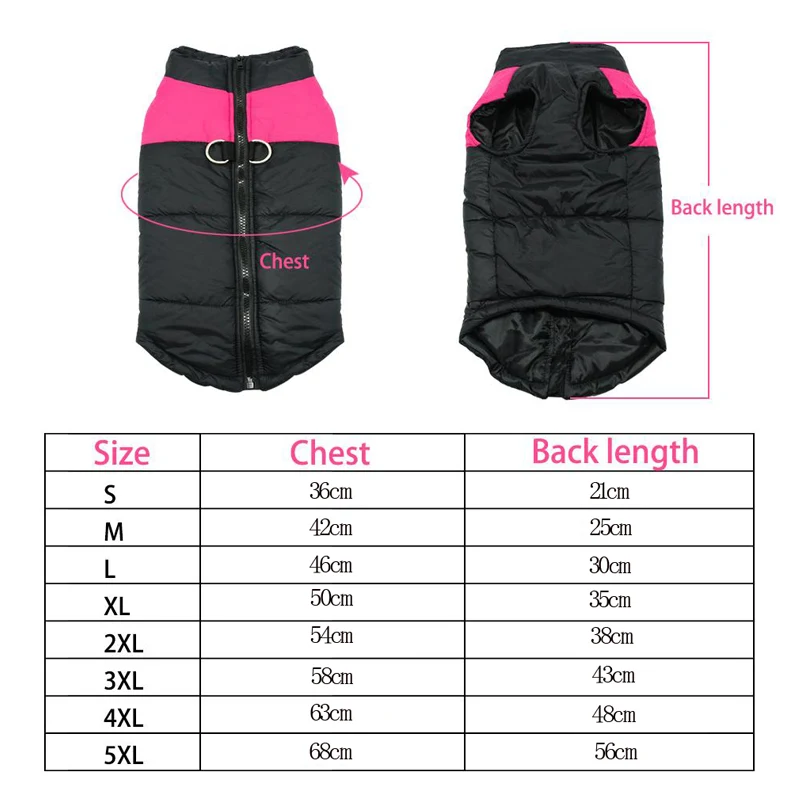 Warm Winter Dog Pet Puppy Vest Jacket Chihuahua Clothing Coat Thickening Waterproof Medium Large Dogs 4 Colors S-5XL | Дом и сад