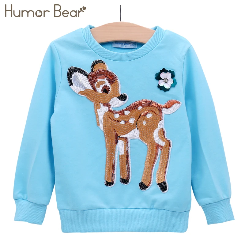 Humor Bear/рубашка для девочек с длинным рукавом новая модная детская одежда героями