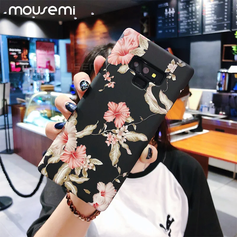 Чехол MOUSEMI Note 9 8 для Samsung S9 ударопрочный жесткий чехол телефона с цветком S8 Galaxy Plus S7