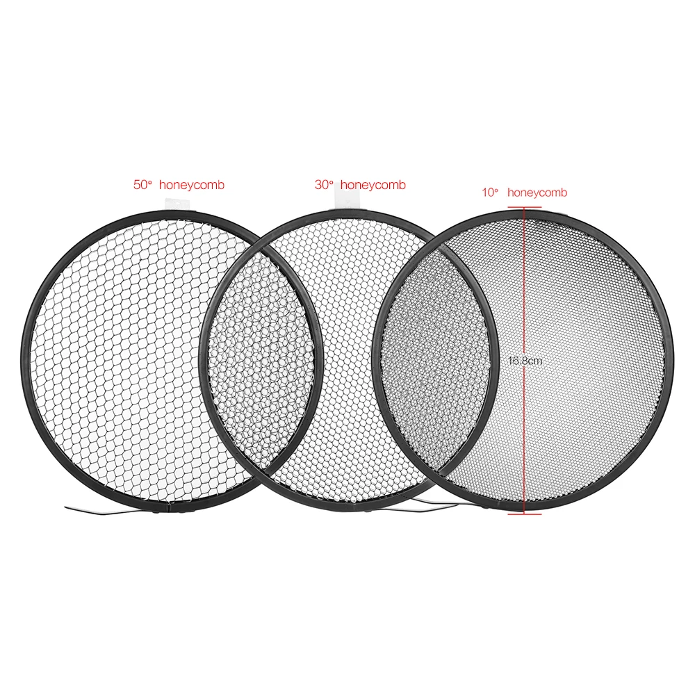 Стандартная тарелка для светорассеивателя 7 &quotс сотовой сеткой 10 ° 30 50 крепления