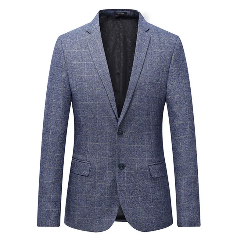 2018 British style Fashion men's new plaid suit Business white-collar boss Suits 2 grain deduction Slim Size 6XL 7XL | Мужская