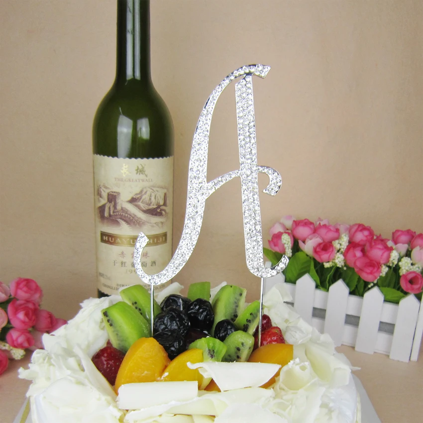 Qianxiaozhen Baby Shower монограмма, инициалы свадебный торт Топпер Topo De Bolo Casamento стенд украшения центральный оформление