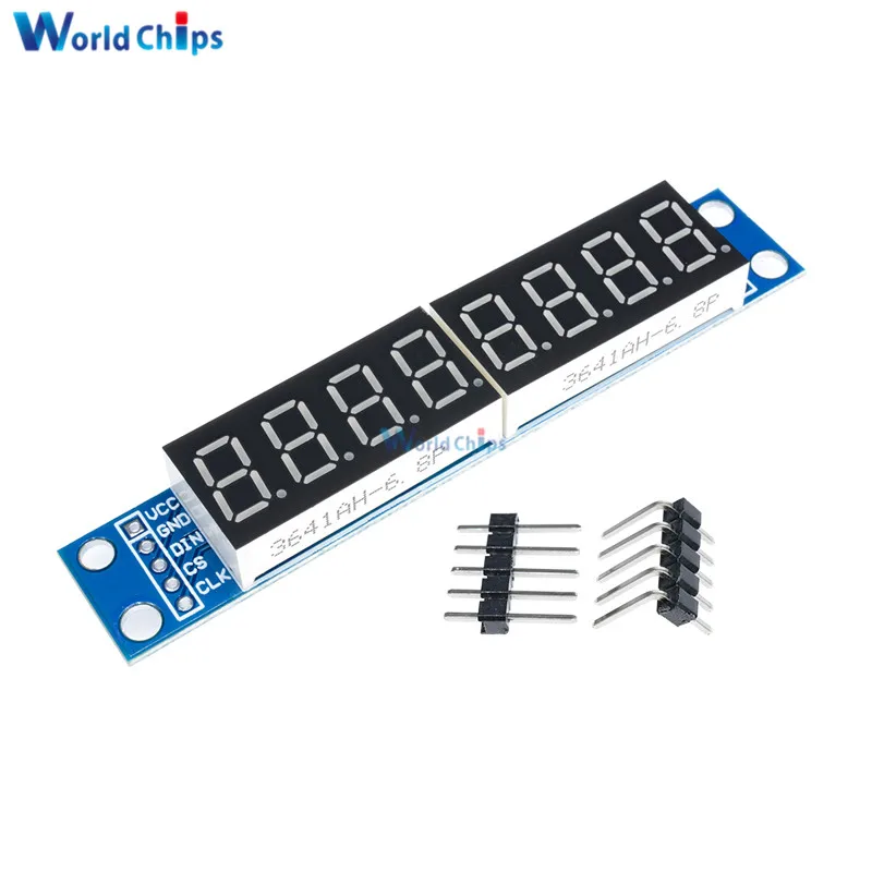 MAX7219 LED Dot Matrix 8 Digit Digital Tube Display Control Module For Arduino 3.3V 5V Microcontroller Serial Driver 7 segment|module 5v|max7219 dot