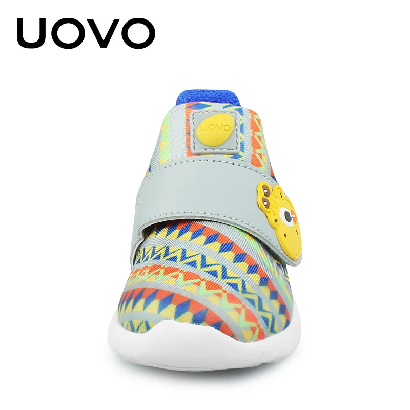 UOVO/ детская обувь; Повседневная обувь для маленьких мальчиков и девочек; Весенняя дышащая обувь для маленьких детей на липучке; Размеры 22#-30