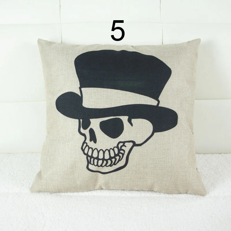 Черный и розовый Подушка с черепом Крышка для Хэллоуина подарки мелкой дробленой