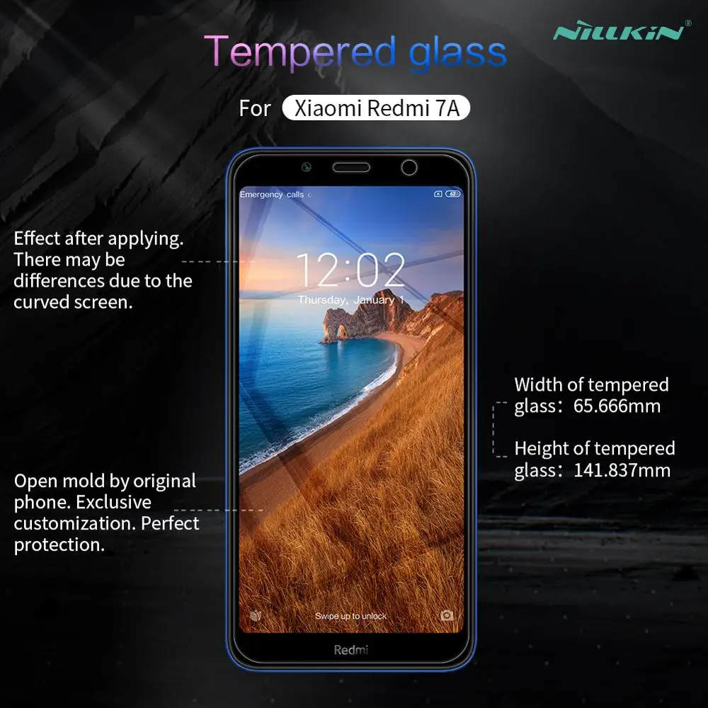 Оригинальное закаленное стекло NILLKIN с плоским краем для Xiaomi redmi 7A Amazing 9H 0,33 мм Защитная пленка для экрана redmi 7a