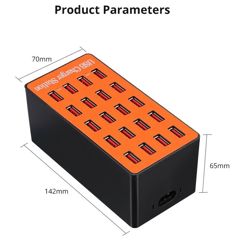100W 20-Порты и разъёмы USB концентратор зарядная станция смарт стены Зарядное устройство адаптер США Plug Смарт зарядная станция для телефона концентратор компактный