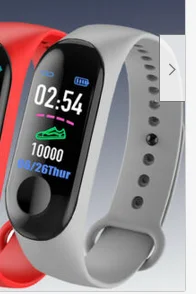 M3 цветной экран Смарт-браслет часы фитнес трекер активности Smartband спорт здоровье браслет - Цвет: Серый