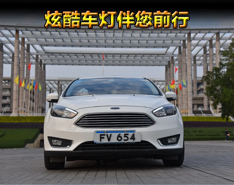 Автомобильный стильный головной фонарь для Ford Focus 3 светодиодный фонарь для focus ST style светодиодный DRL H7 Hid вариант Angel Eye Bi Xenon луч