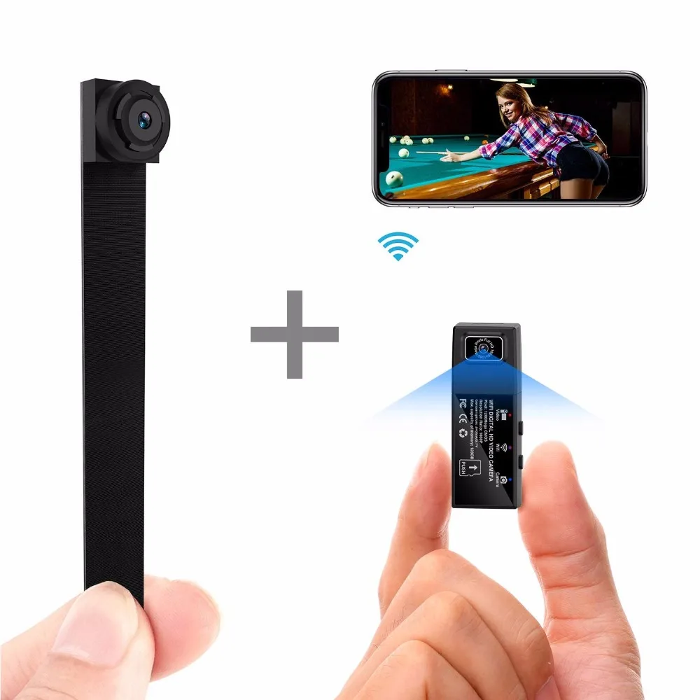 Мини Двойная камера WiFi HD 1080P Портативная Беспроводная небольшая ip-камера няня со
