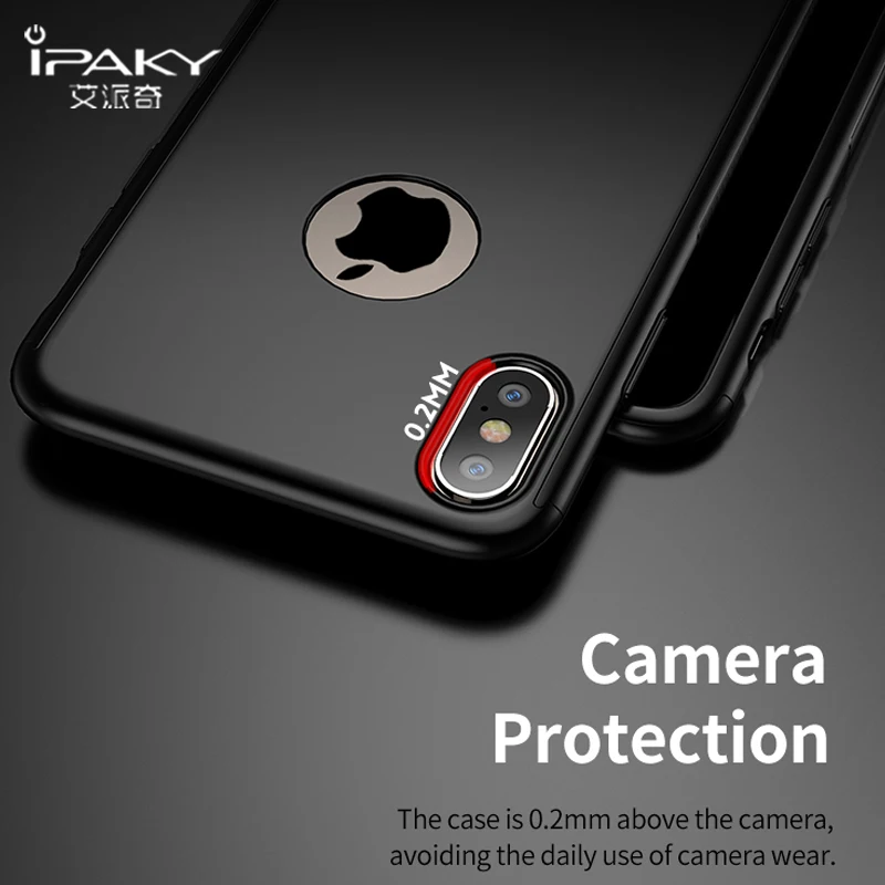 Чехол для Apple iPhone X XS XR iPaky 360 Роскошный чехол Max тонкий компьютер S чехлы телефонов |