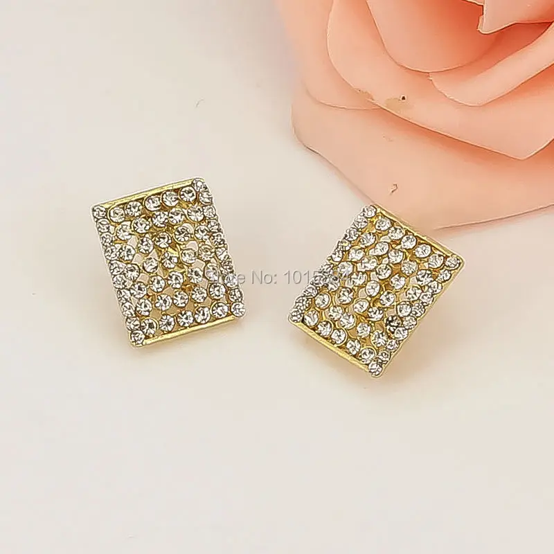New Year Sales~ Three Tone Charms Choker Dubai Elegant Women Gifts Necklace Bracelet Earring Ring Sets Crystal Jewelry | Украшения и