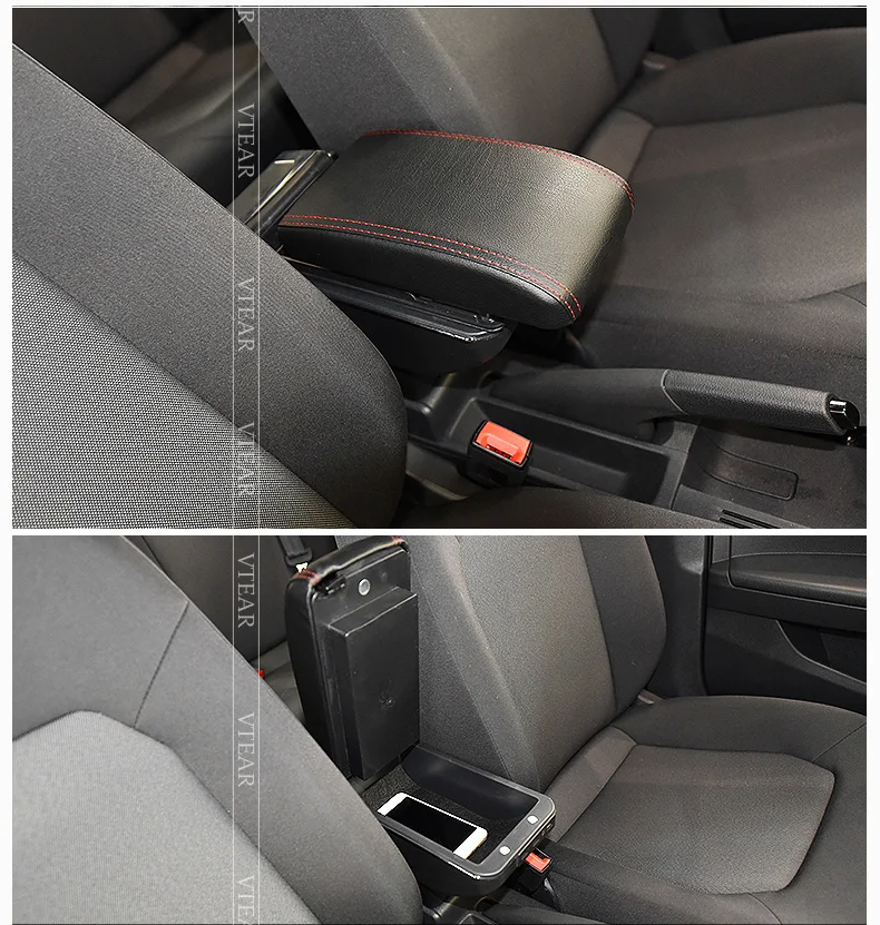 Vtear для Fiat Punto Palio Brava автомобильный подлокотник кожаный ящик для хранения автомобиля-Стайлинг usb подлокотник центральная консоль аксессуары авто