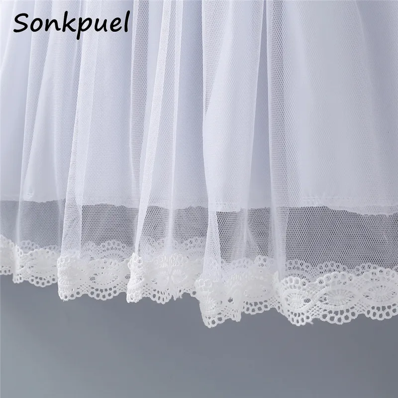 2019 г. Детские платья для девочек летнее элегантное белое платье принцессы костюм