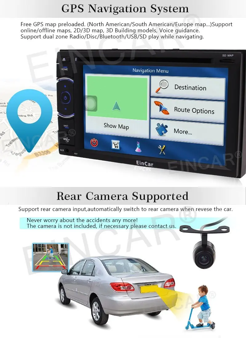 Android5.1 автомобильный стерео сенсорный экран gps dvd плеер 2 Din навигация