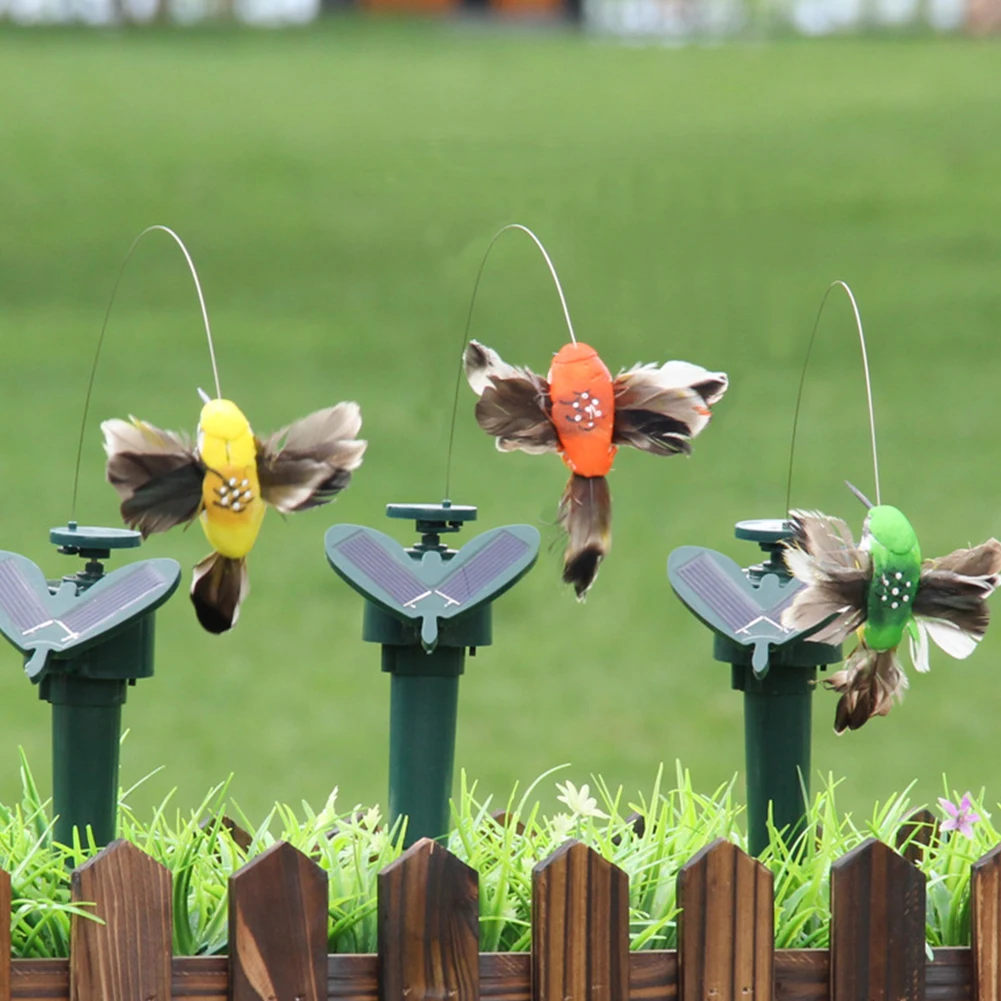 Открытый Электрический Hummingbird сад солнечный Мощность развевающиеся танцы