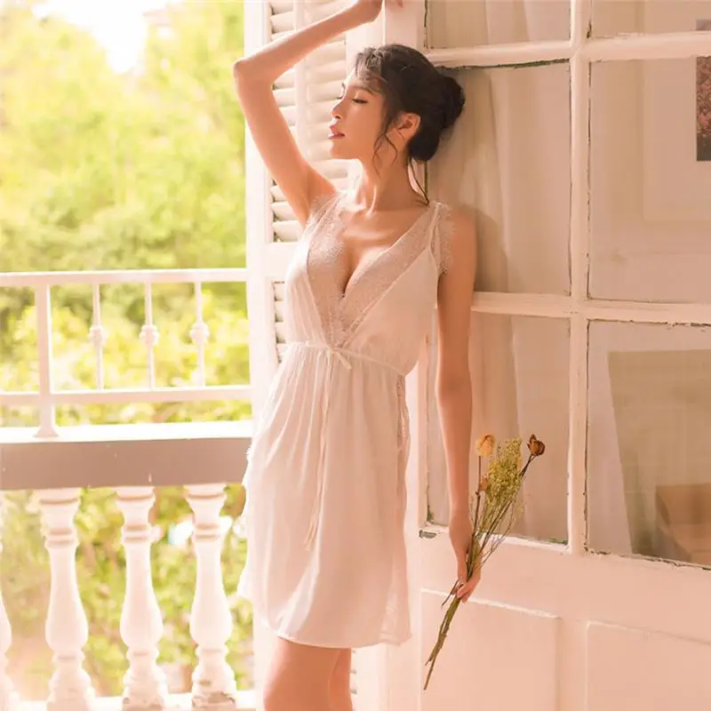 Сексуальное нижнее белье Babydoll Тедди женское платье для ночного клуба Прозрачный