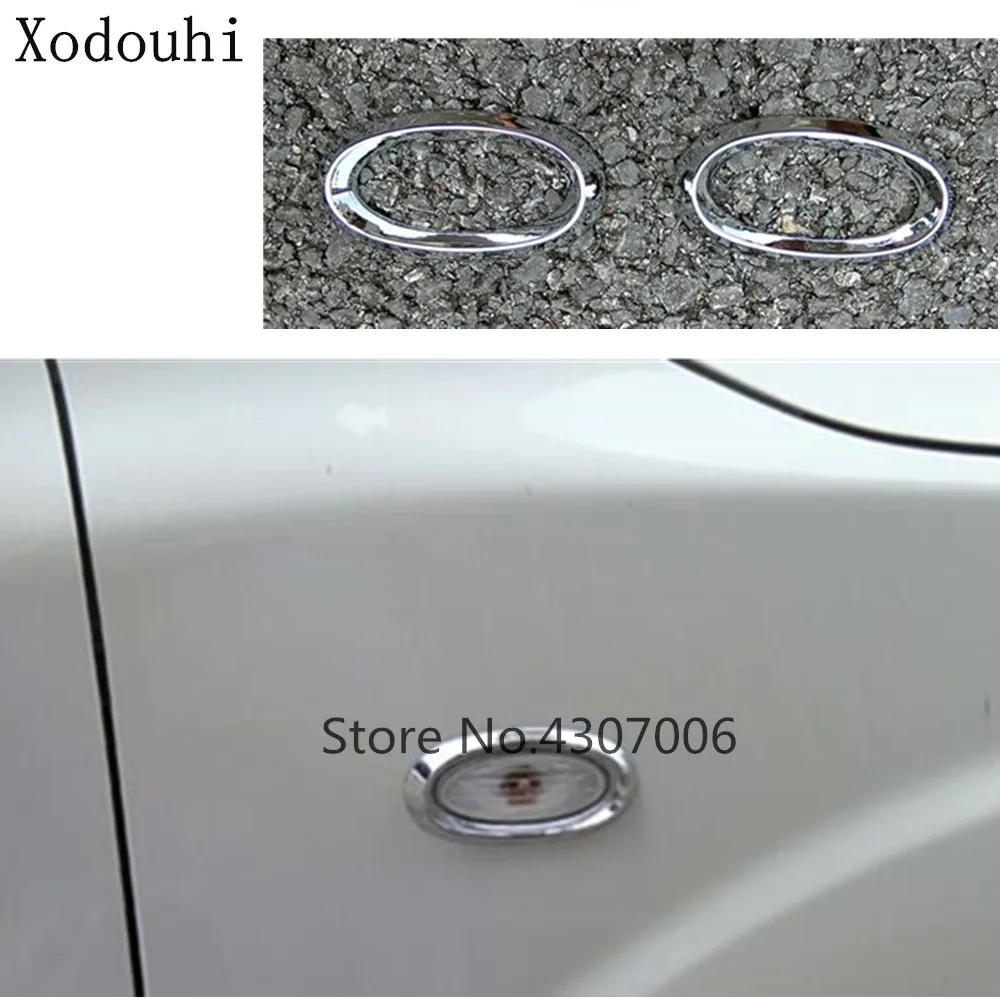 

Car Body Inner Door Side Lamp Cover Light Frame Stick Styling ABS Chrome Trim 2pcs For Nissan Terra 2018 2019 2020