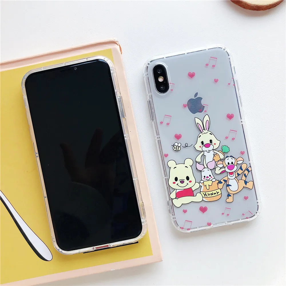 Симпатичный мягкий чехол для iPhone 7 забавные чип и Дейл Винни медвежонок пух