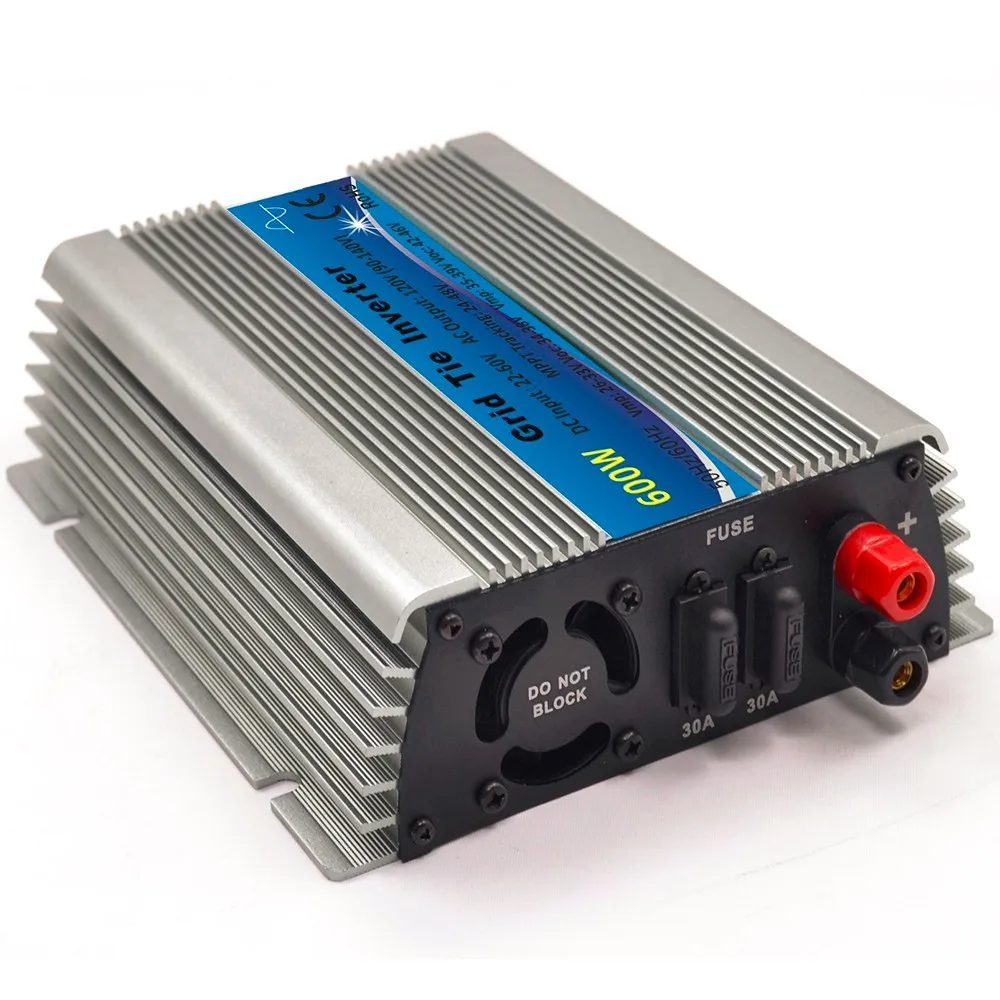 Слежением за максимальной точкой мощности, 600W солнечная энергия на сетки галстук инвертора микро-инверторы чистой синусоиды 22-60V DC to120V или 230 В переменного тока