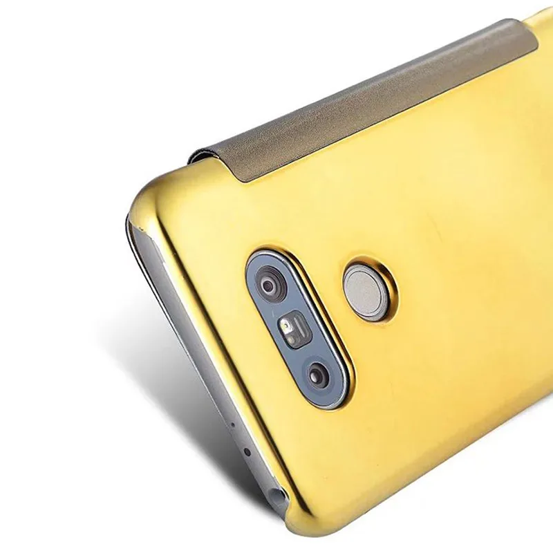 For LG G5 Mirror Leather Case Luxury Clear Transparent View Screen Flip Smart Mobile Phone Cover |