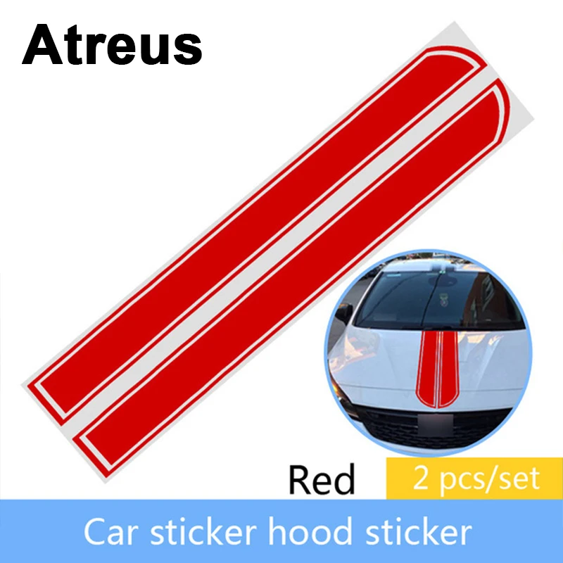Наклейка Atreus для Mitsubishi ASX Suzuki Subaru Acura Jeep Fiat 500 Hyundai Solaris Стайлинг автомобиля капот
