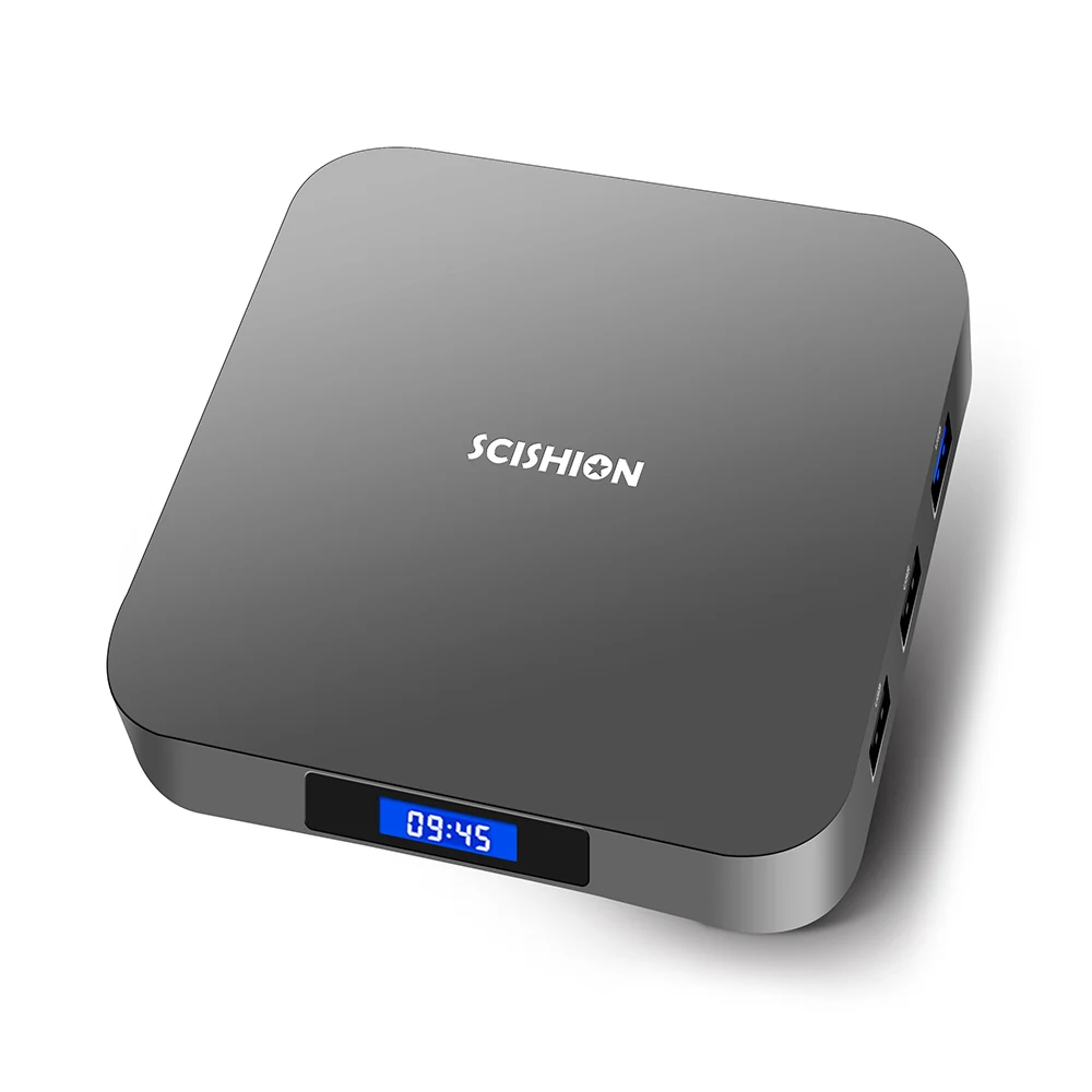 5 шт./лот SCISHION AI One Android 8 1 Smart TV Box с голосовым управлением Rockchip 3328 4 ГБ 32
