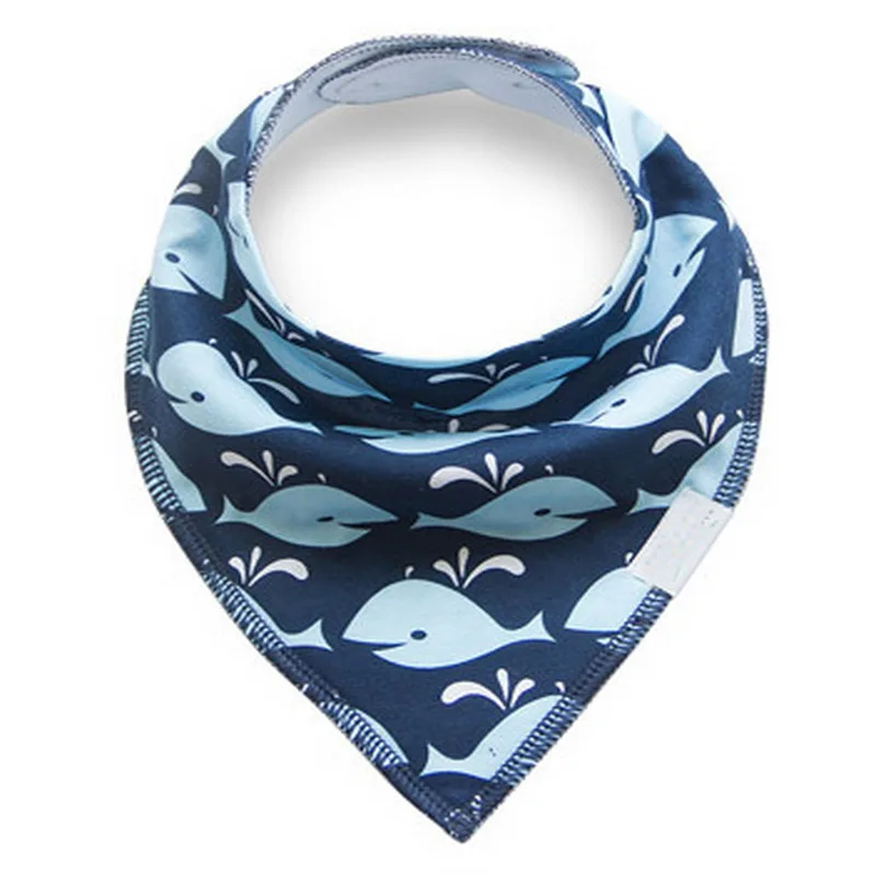 Whale Новое поступление, детский нагрудник из хлопка, двухслойный, мягкий, хлопковый, тканевый нагрудник для новорожденных, детская бандана - Цвет: Whale