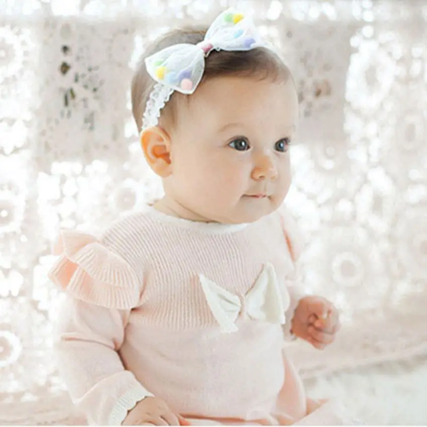 50 шт. Смешанные шарики с помпонами и бантом Вышитые Патчи для одежды пришитые на