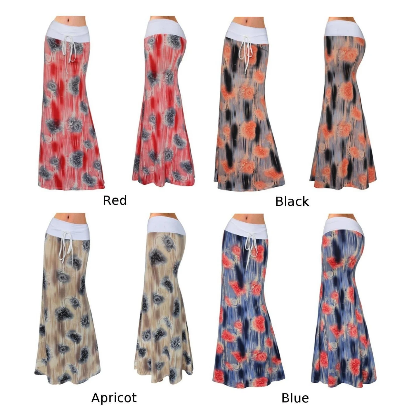 Женские юбки женские пляжные летние цветочные модные длина паркета Прямые