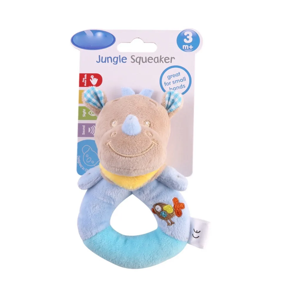 

Baby Plush Dog Toys Rattle Handbell Cow Plush Toy Animal Shaped Rattles Early Educational Musical Instrument Kids Toys Gift
