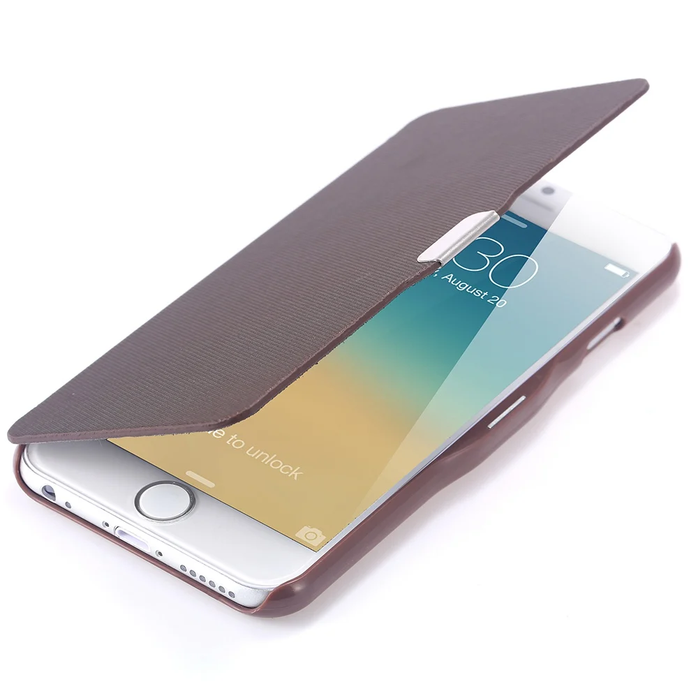 Brown KISSCASE Магнитный чехол для телефона чехол на айфон 6 s 5 5S SE чехол для телефона s чехол для айфон 6 6S Plus чехол s ультра тонкий карамельный цвет флип Fundas - Цвет: Brown