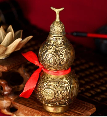 Медные украшения SCY 16504 + Feng Shui gourd чехол с крышкой латунная мебель для дома|copper