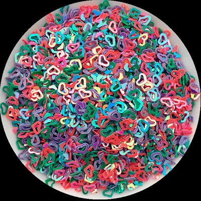Новые разноцветные 20 г 4 мм полые в форме сердца ПВХ свободные блестки пайетки дизайн ногтей маникюр/для женщин Diy/свадебные конфетти украшения