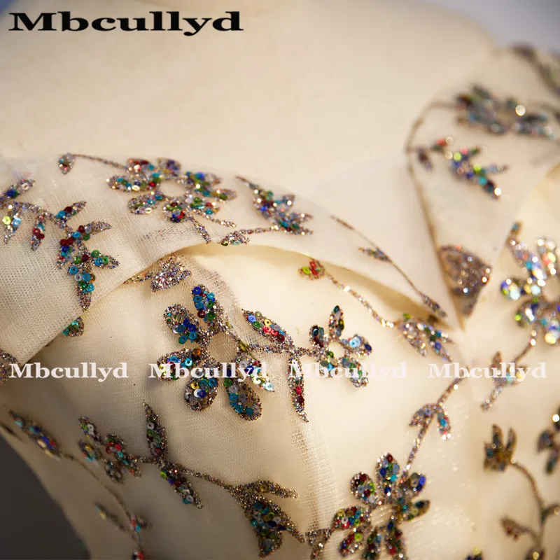 Mbcully/платья для выпускного вечера с золотыми блестками 2020 Сексуальное длинное