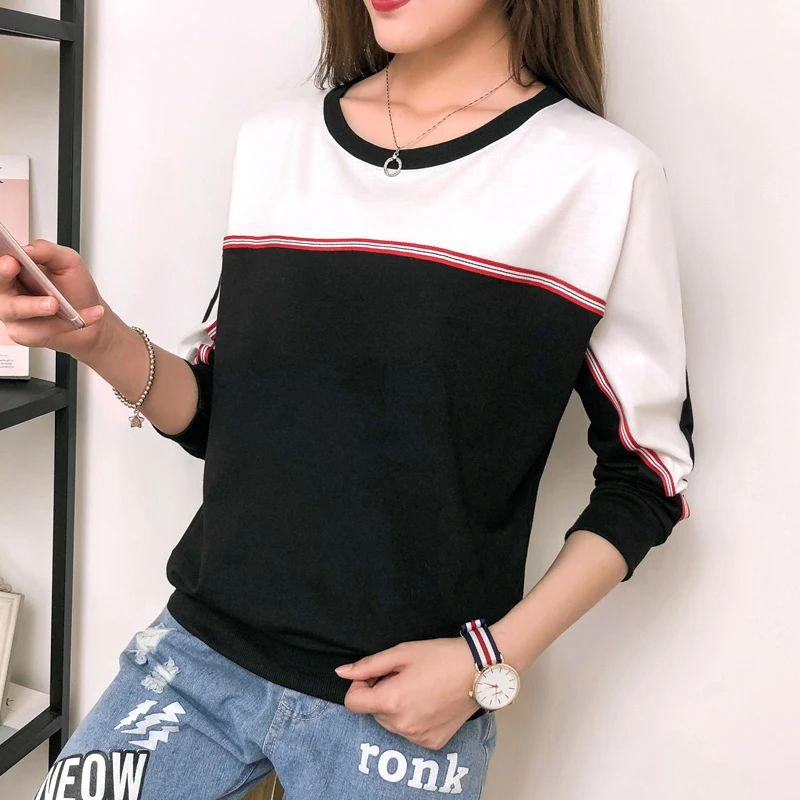 XEAMAI 2018 Осенние футболки плюс размер футболка с длинным рукавом Женские топы