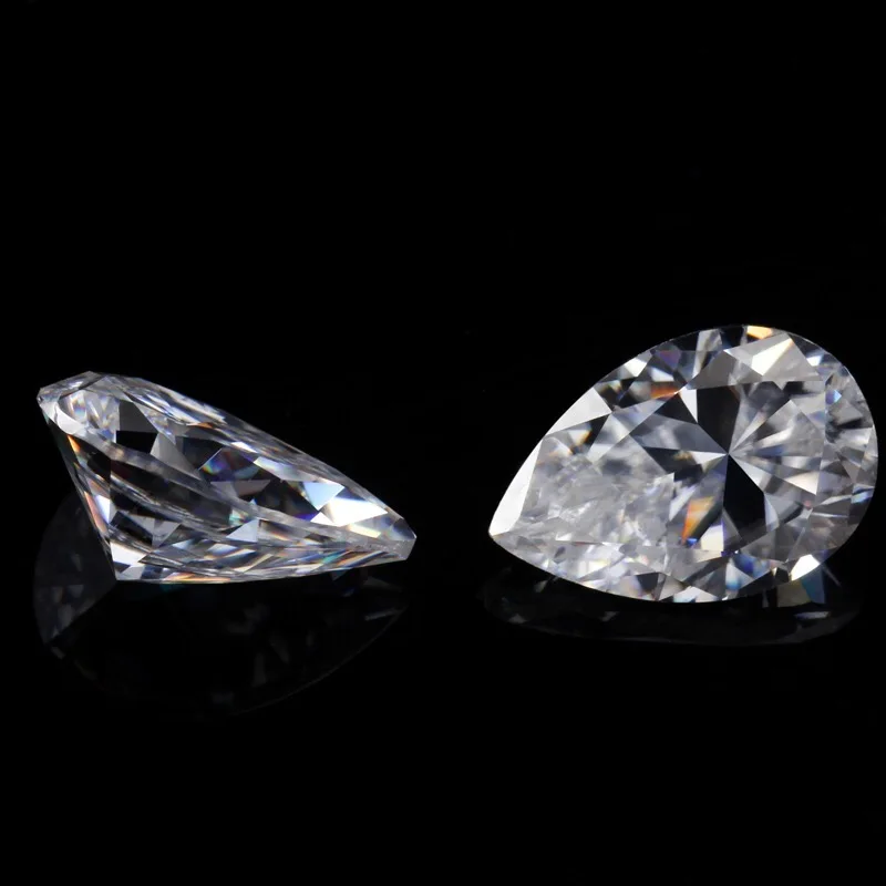 Тесты положительный 3x5 ~ 8x10 мм грушевидной формы E moissanites незакрепленный камень