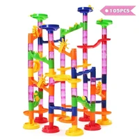 105pcs diy construction marble race run maze balls track building blocks children gift baby kids toy educational