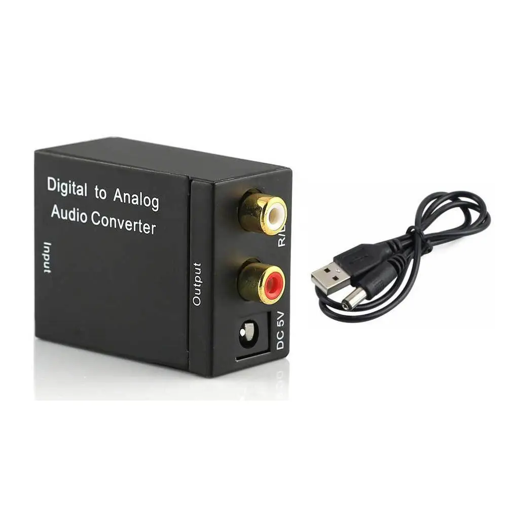 Sanchow Digital to Analog Audio Converter Adapter Optical Fiber Coaxial RCA Signal Home Theater for DVD | Электроника