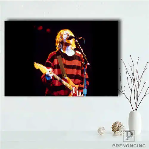 На заказ Курт Кобейн (2) печатные плакаты ткань настенные художественные картины